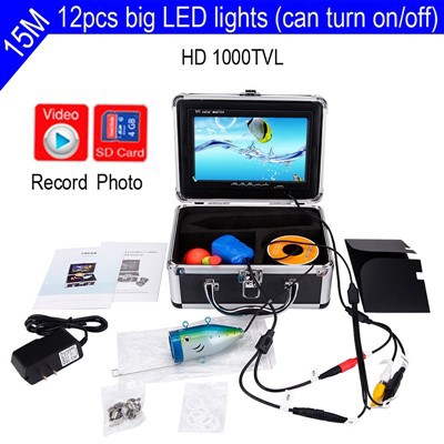 Pilna HD defibācija zemūdens zivju meklētājs ar DVR